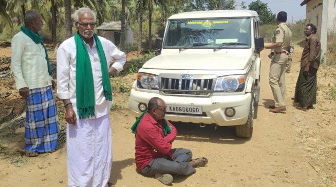 ನೀರಾ ಇಳಿಸುತ್ತಿದ್ದ ರೈತನ ಮೇಲೆ ಅಬಕಾರಿ ದಾಳಿ